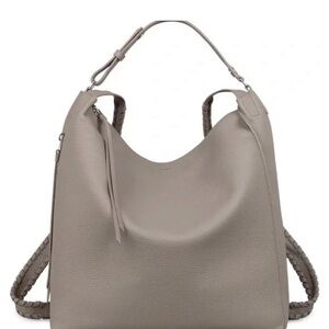 AllSaints Kita Leather Crossbody Bag Gray